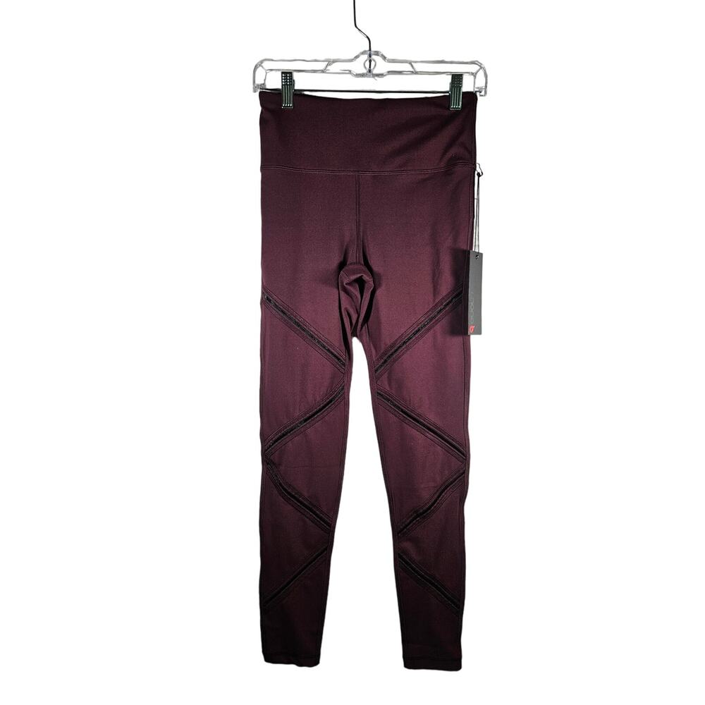 Mono B Women's Leggings Athletic Pant Size Medium‎ Burgandy NWT Style APH6105